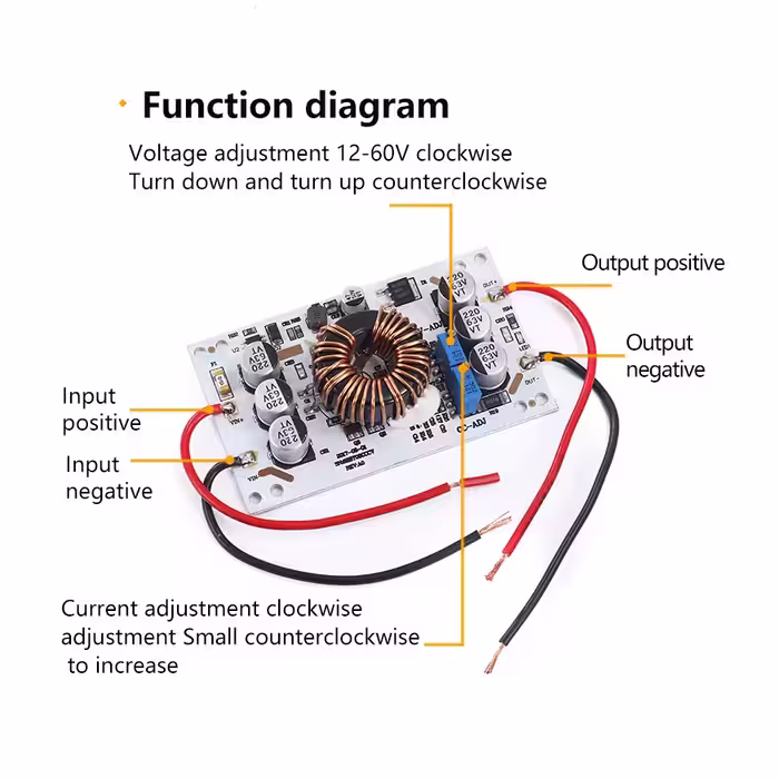 ماژول رگولاتور افزاینده ولتاژ مدل CC - CV کد 600W_ALPCB