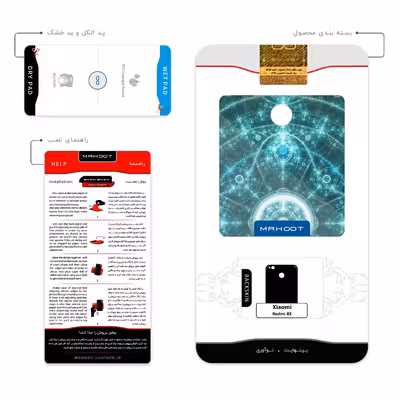 برچسب پوششی ماهوت مدل Mathematical Geometric Shape 4 مناسب برای گوشی موبایل شیائومی Redmi 4X