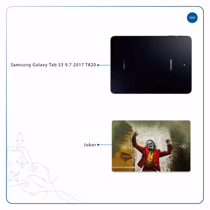 برچسب پوششی ماهوت مدل Joker مناسب برای تبلت سامسونگ Galaxy Tab S3 9.7 2017 T820