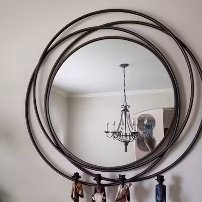 آینه مدل دایره فلزی تودرتو کد 60