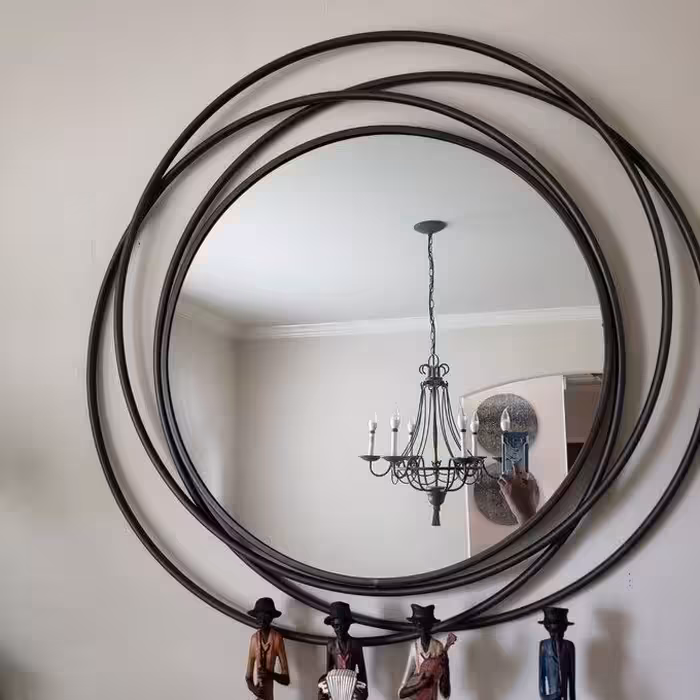 آینه مدل دایره فلزی تودرتو کد 60