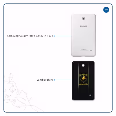 برچسب پوششی ماهوت مدل Lamborghini مناسب برای تبلت سامسونگ Galaxy Tab 4 7.0 2014 T231