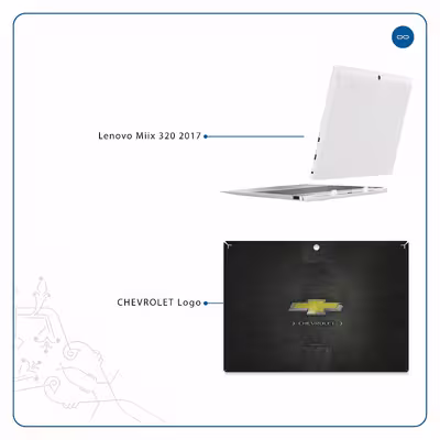 برچسب پوششی ماهوت مدل CHEVROLET-Logo مناسب برای تبلت لنوو Miix 320 2017