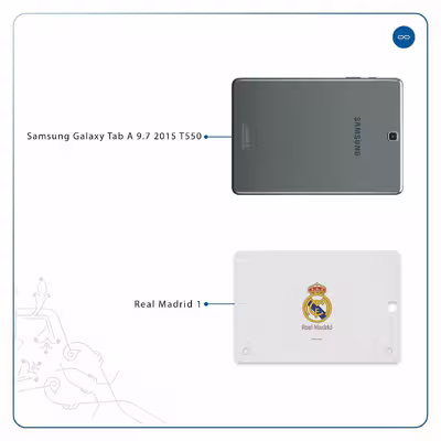 برچسب پوششی ماهوت مدل Real-Madrid مناسب برای تبلت سامسونگ Galaxy Tab A 9.7 2015 T550