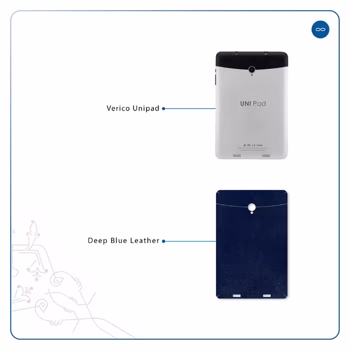 برچسب پوششی ماهوت مدل Deep-Blue-Leather مناسب برای تبلت وریکو Unipad