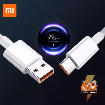 کابل تبدیل USB به USB-C مدل 6A Turbo طول 1 متر