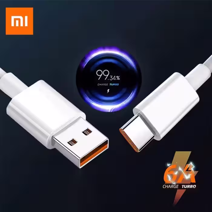 کابل تبدیل USB به USB-C مدل 6A Turbo طول 1 متر