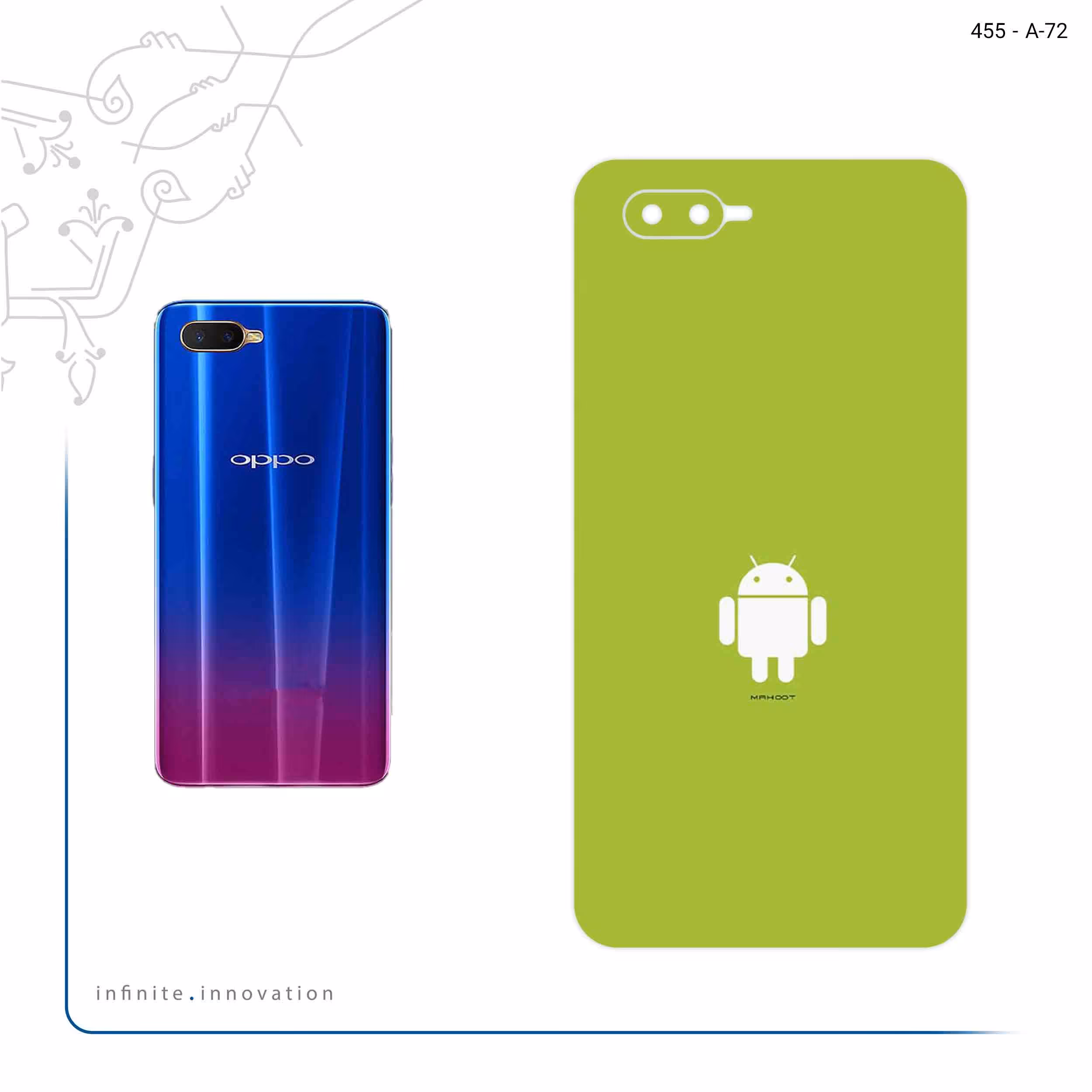 برچسب پوششی ماهوت مدل Andorid مناسب برای گوشی موبایل اپو K1