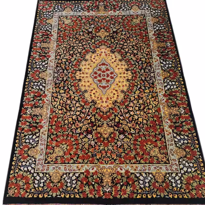 فرش دستبافت یک متری قم حاجی رحیمی کد 842