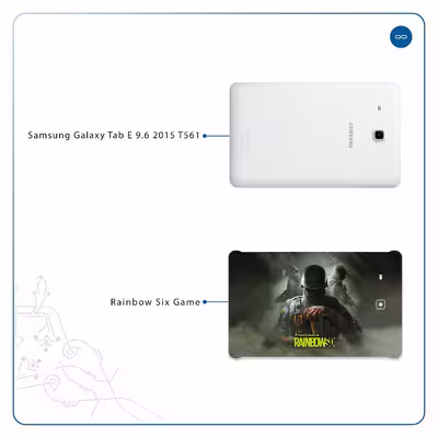 برچسب پوششی ماهوت مدل Rainbow-Six-Game مناسب برای تبلت سامسونگ Galaxy Tab E 9.6 2015 T561