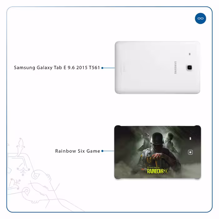 برچسب پوششی ماهوت مدل Rainbow-Six-Game مناسب برای تبلت سامسونگ Galaxy Tab E 9.6 2015 T561