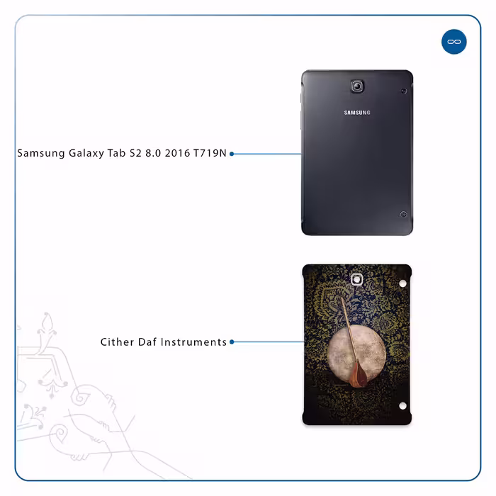برچسب پوششی ماهوت مدل Setar-Daf-Instruments مناسب برای تبلت سامسونگ Galaxy Tab S2 8.0 2016 T719N