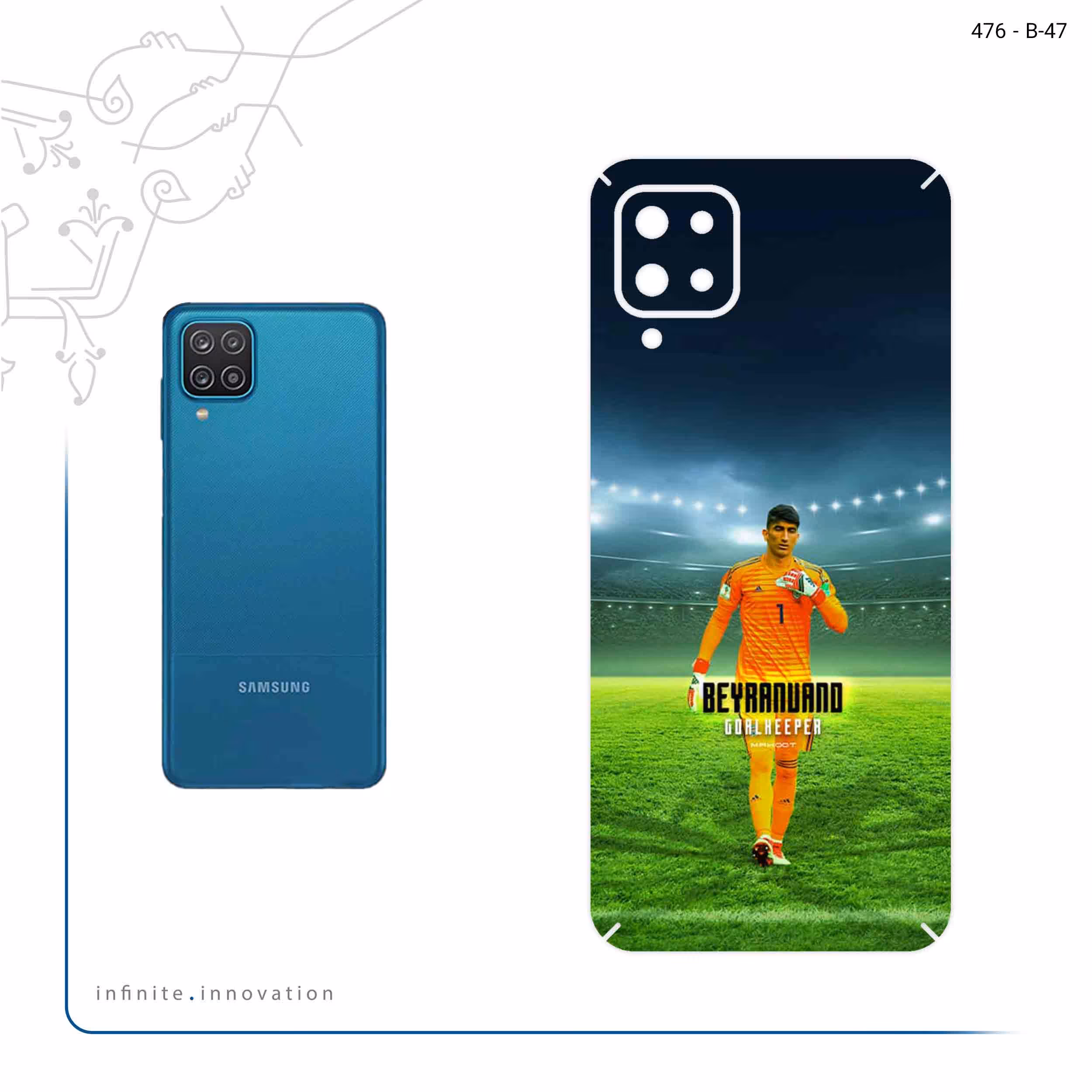 برچسب پوششی ماهوت مدل Alireza Beiranvand مناسب برای گوشی موبایل سامسونگ Galaxy A12