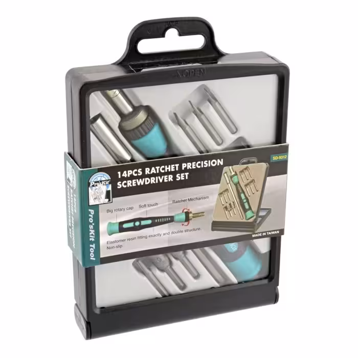 مجموعه 14 عددی سری پیچ گوشتی و پیچ گوشتی پروسکیت مدل SD-9312