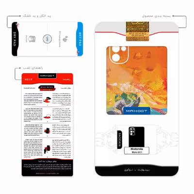 برچسب پوششی ماهوت مدل Collage of Painting مناسب برای گوشی موبایل موتورولا Moto G22