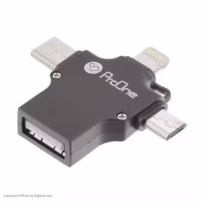 مبدل لایتنینگ به USB-C / USB / micro USB پرووان مدل PCO04