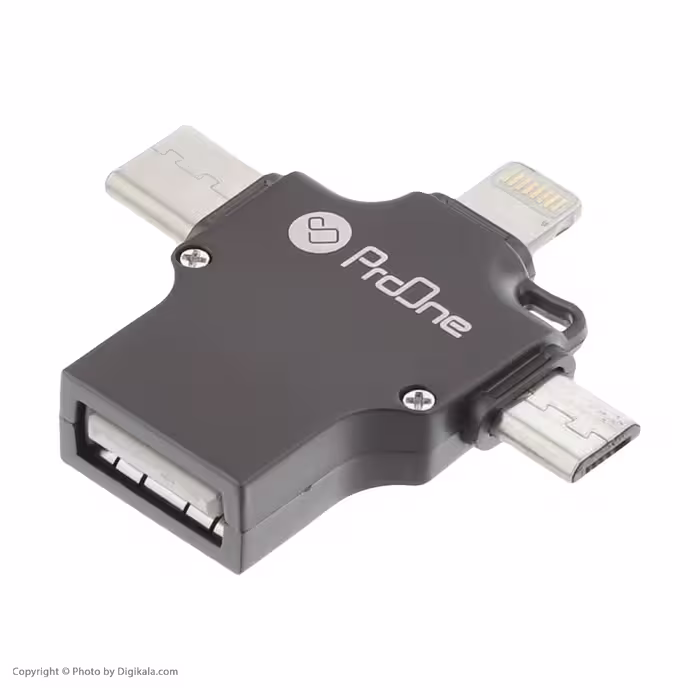مبدل لایتنینگ به USB-C / USB / micro USB پرووان مدل PCO04