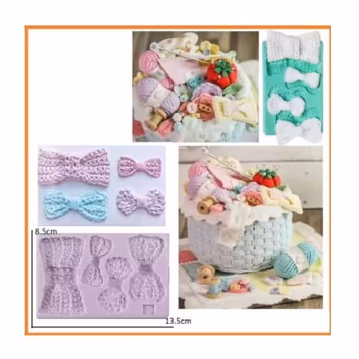 سیلیکون قالب گیری به گز مدل پاپیون طرح بافت