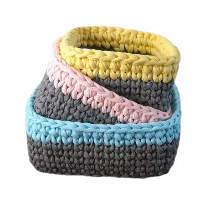 سبد قلاب بافی تریکو کد 700مجموعه 3 عددی