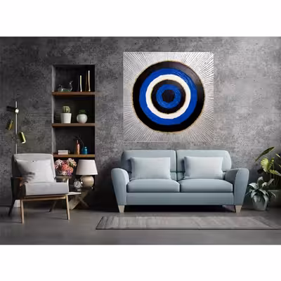  تابلو نقاشی ورق نقره مدل چشم نظر کد A7024 