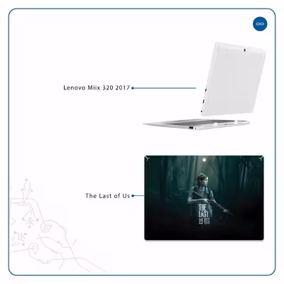 برچسب پوششی ماهوت مدل The Last of Us مناسب برای تبلت لنوو Miix 320 2017