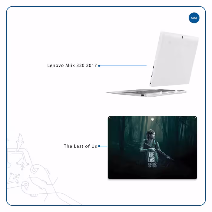 برچسب پوششی ماهوت مدل The Last of Us مناسب برای تبلت لنوو Miix 320 2017