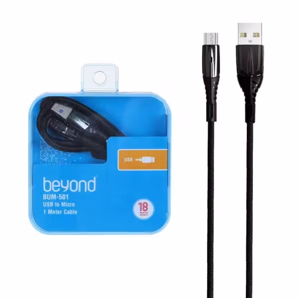 کابل شارژ فست اندروید beyond مدل BUM-501 – مشکی