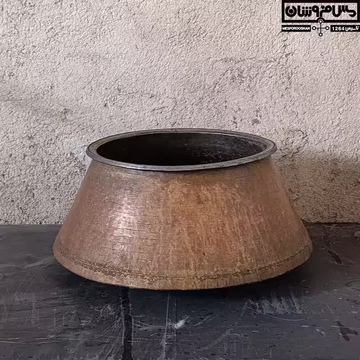 دیگ مسی گلاب گیر دستساز | 90 لیتر _ قطر 50 | مدل زنجان
