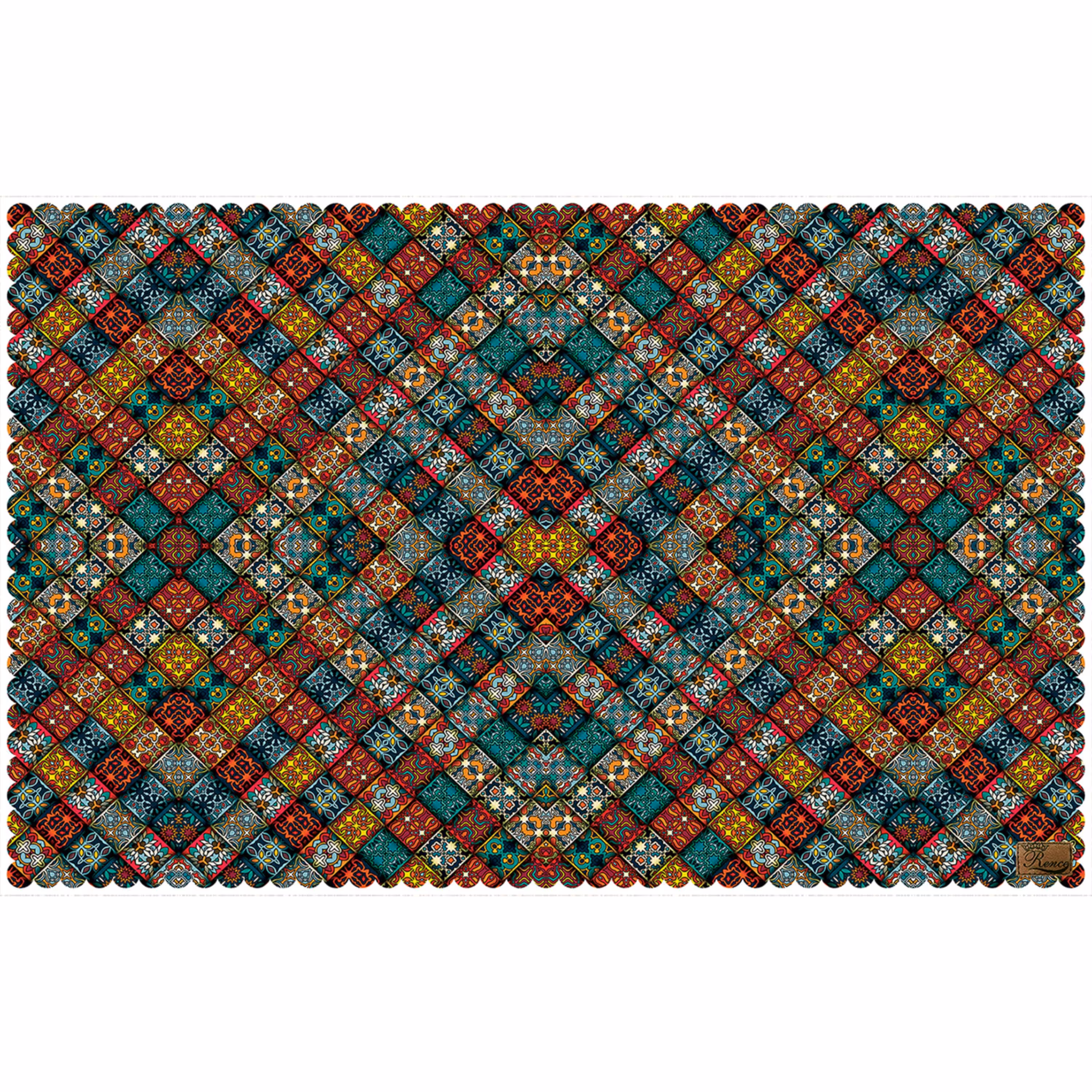 رومیزی مخمل طرح سنتی سایز 140 در 220 مدل T8-78 شرکت رنس