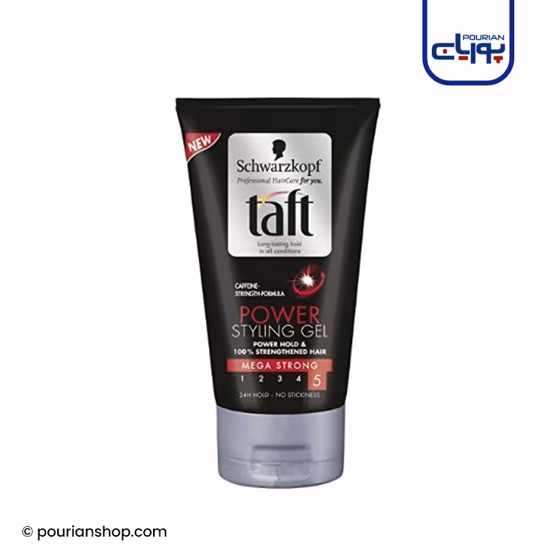 ژل حالت دهنده مو تافت مگا 150میل_Schwarzkopf Taft Power Styling Gel Mega Strong