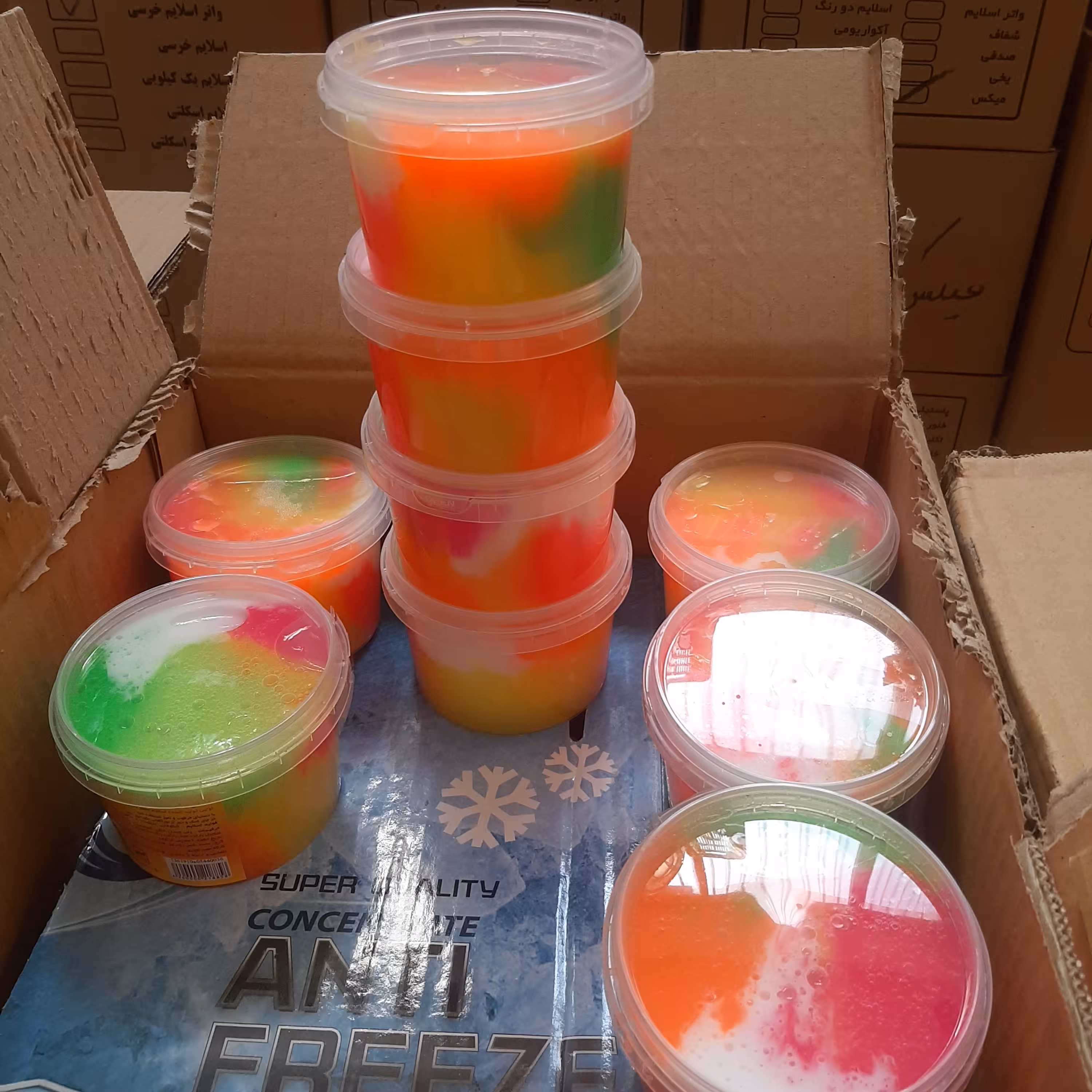 ژل بازی اسلایم 7رنگ