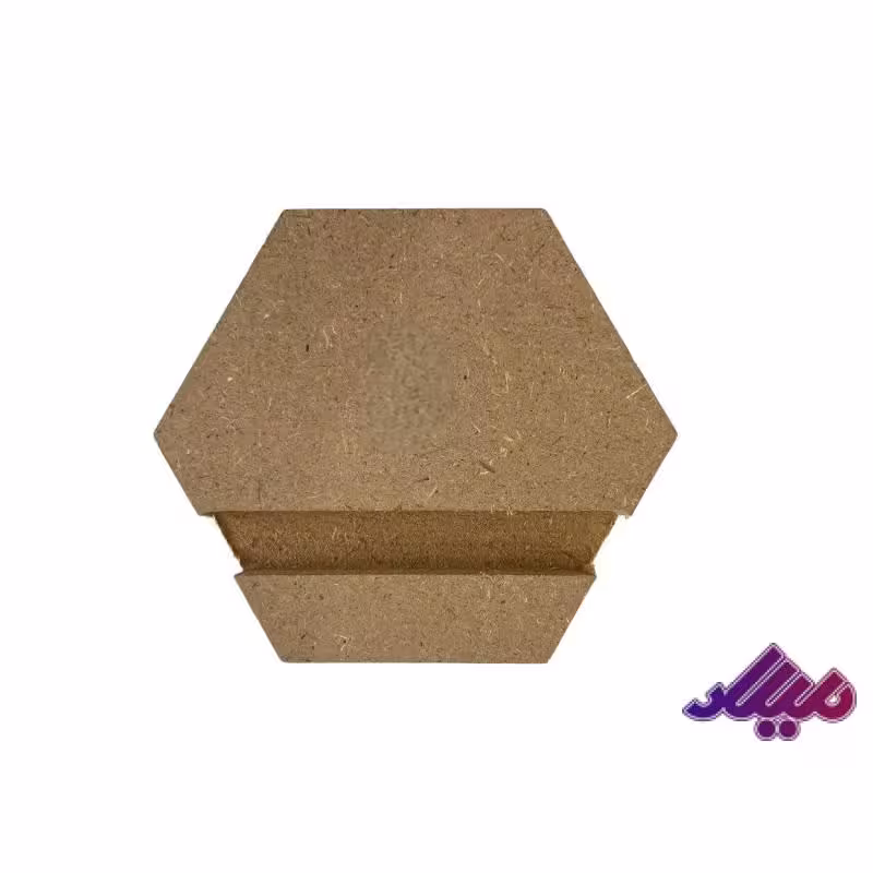 بیس MDF خام استند موبایل شش ضلعی قطر 10 سانت
