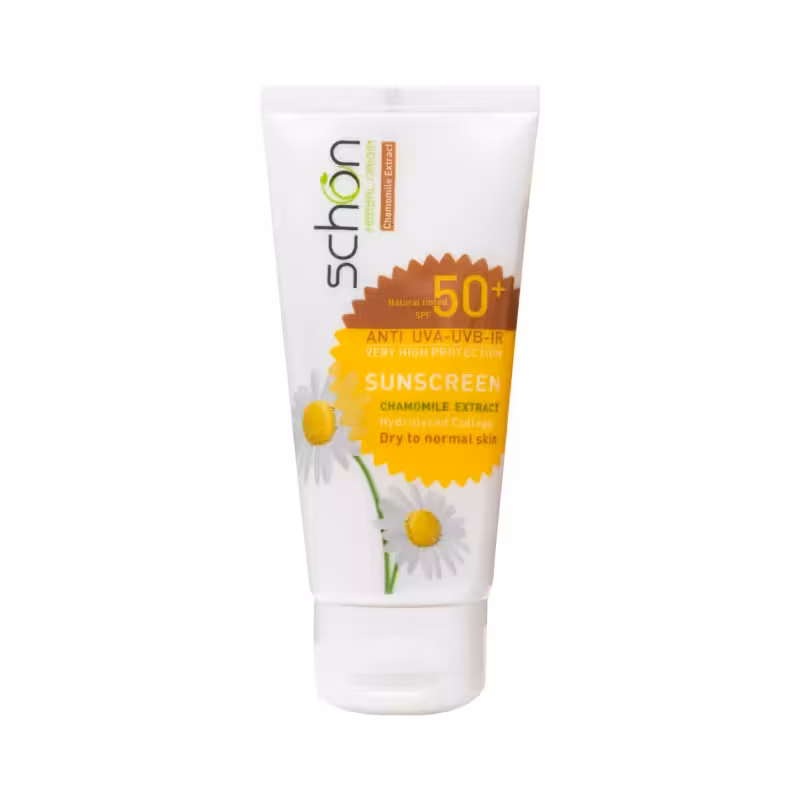 کرم ضد آفتاب SPF 50 پوست خشک تا نرمال رنگی طبیعی شون