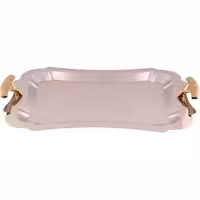 سینی مستطیل متوسط دالبر دسته طلایی نگینی ریور کد G7226