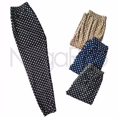 شلوار مخمل خال خال