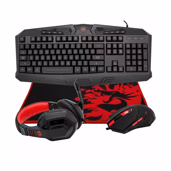 کیبورد,موس,هدست و موس پد مخصوص بازی ردراگون مدل ESSENTIALS S101 BA2