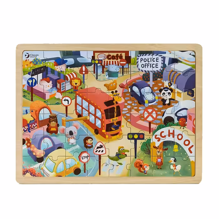 پازل چوبی شهر حیوانات کلاسیک ورد Classic World