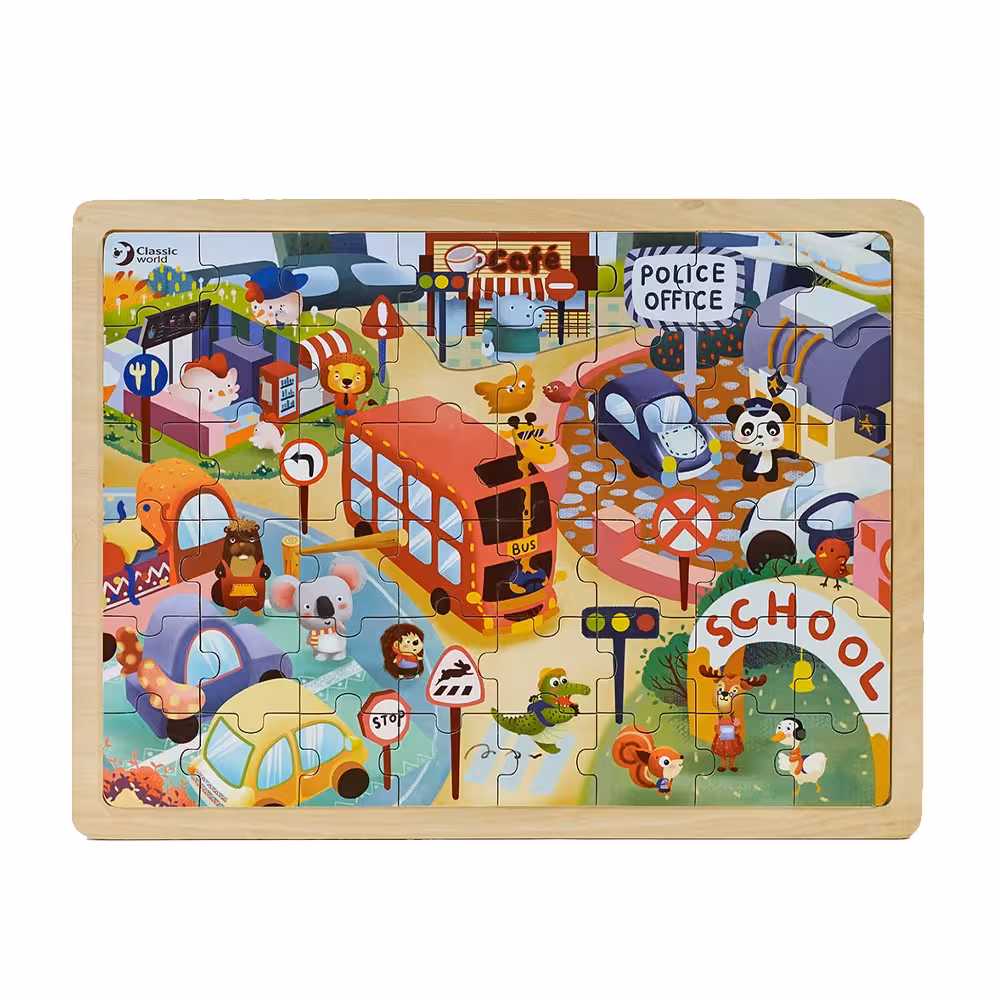 پازل چوبی شهر حیوانات کلاسیک ورد Classic World