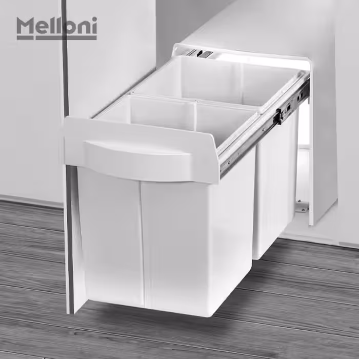 سطل 2 قلو زیر سینکی ملونی 9128 - یراقینو فروش یراق آلات کابینت و درب