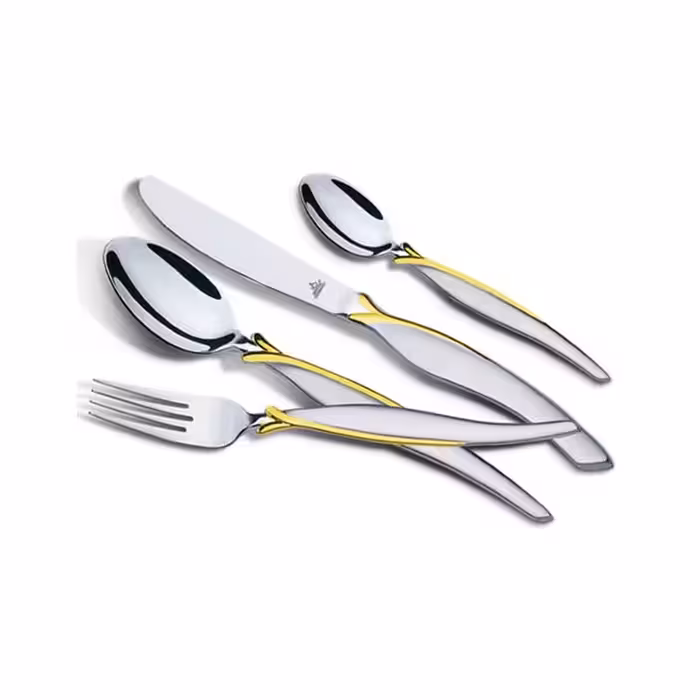 قاشق و چنگال طلایی عرشیا مدل TM145GS-907 | ژینال