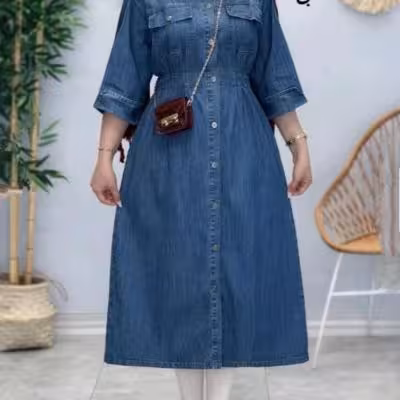 مانتو پیراهنی جین