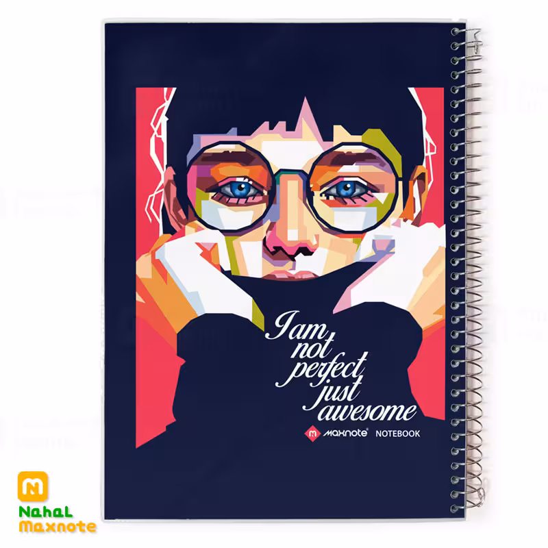 دفتر 100 برگ سیمی طلقی (پـرتره) کد 9136.طرح 3