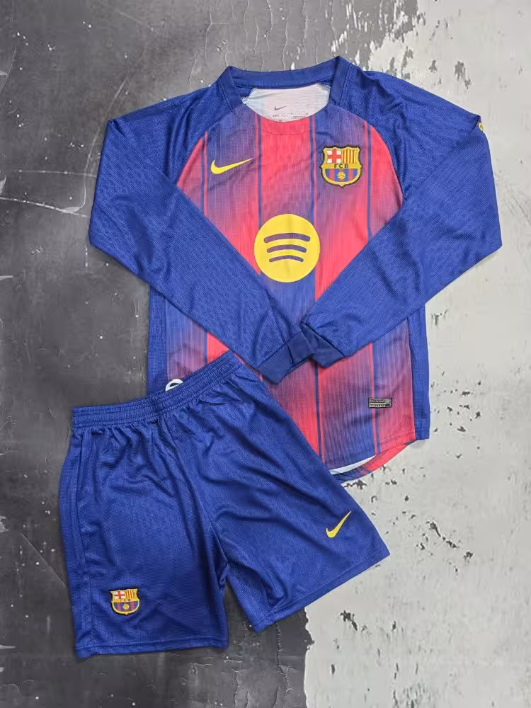 کیت اول آستین بلند بارسلونا 2026 (هواداری)