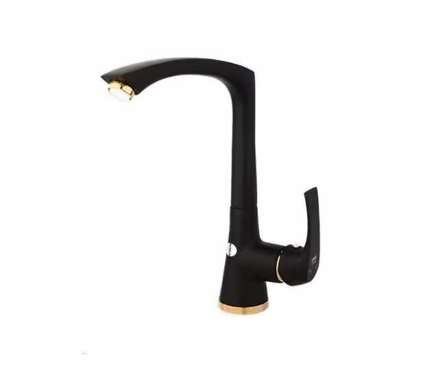 شیر ظرفشویی اهرمی راسان مدل لوتوس مشکی