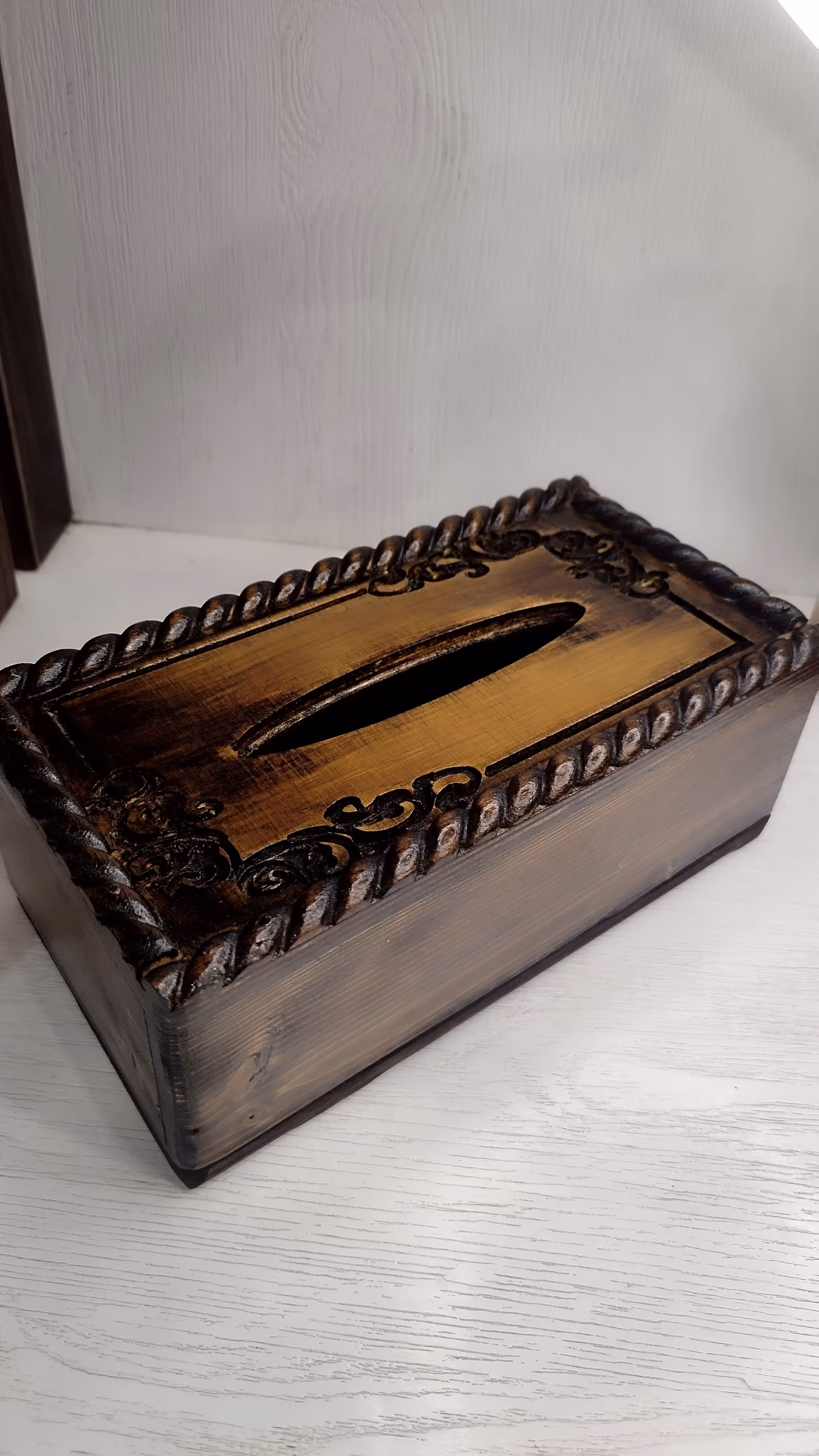 جعبه دستمال کاغذی چوبی | hesamwood
