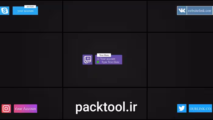 دانلود پروژه آماده افتر افکت : مجموعه رسانه های اجتماعی Social media collection after effects - پک تول