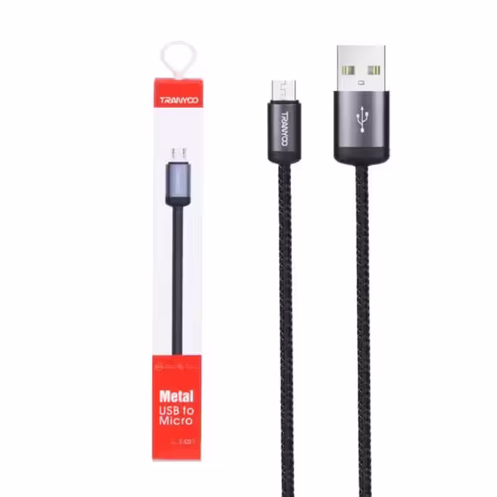 کابل شارژ فست اندروید TRANYOO مدل T-S20 V – مشکی-کد4525