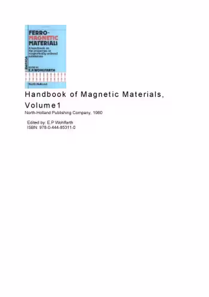 خرید و دانلود نسخه کامل کتاب Handbook of Magnetic Materials, Volume Volume 1