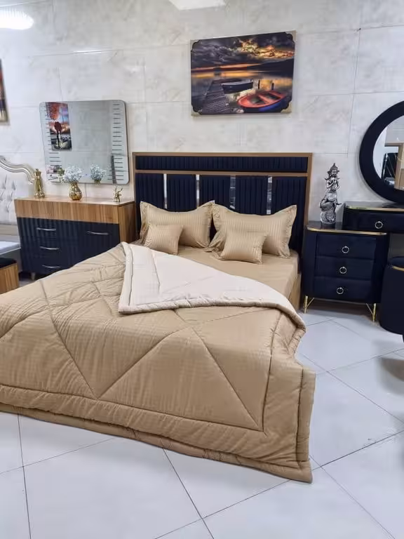 روتختی هتلی راه راه نخ پنبه کرم نسکافه ای