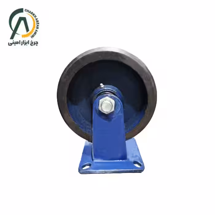 چرخ آهنی لاستیکی A ثابت قطر 250 میلی متر